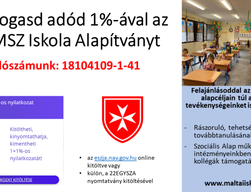Támogasd adód 1%-ával az MMSZ Iskola Alapítványt!