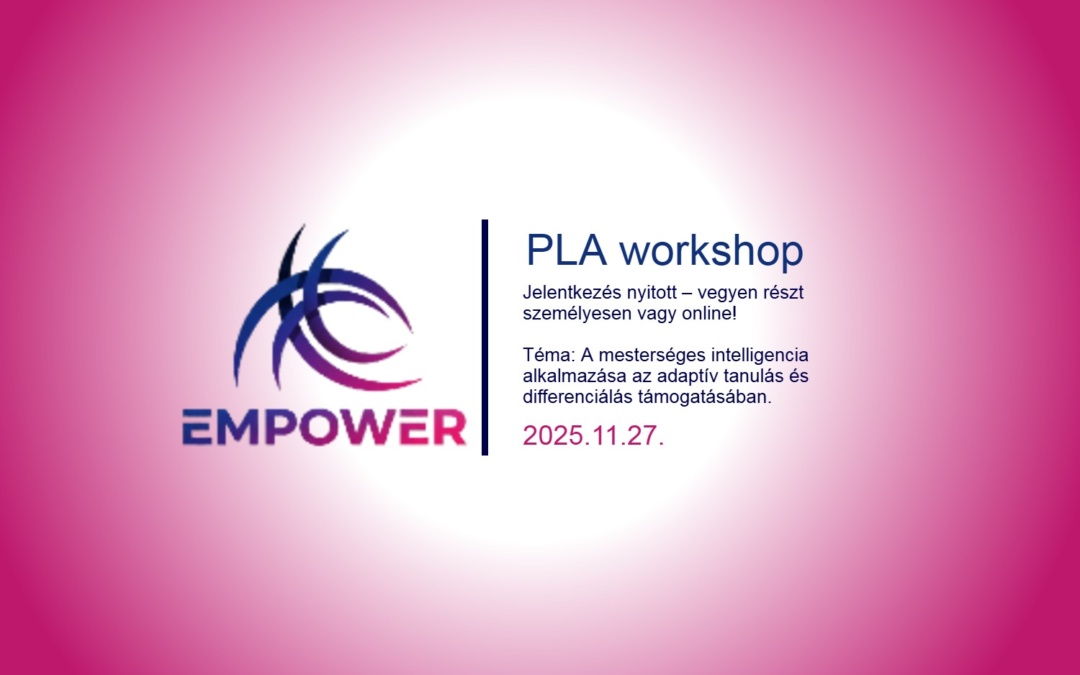 Peer Learning Action (PLA) workshop: AI az adaptív tanulásban